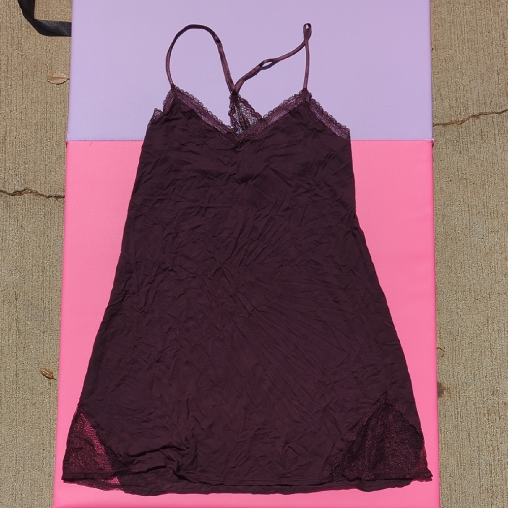 Victoria's Secret Deep Purple Lace Chemise